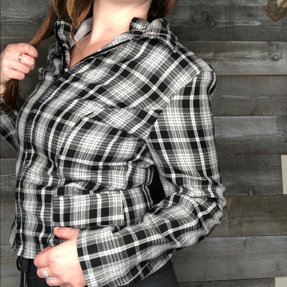 St Marteen vintage 90s plaid gingham zip up light jacket - Picture 2 of 5